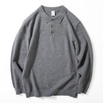 POLO Collar Loose Casual Warm Knit Sweater
