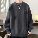 Retro Lazy Crew Neck Sweater