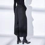 Black Casual Straight Pants