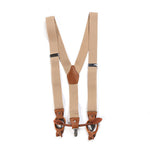Adjustable Detachable Y Back Leather Suspenders Braces