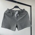 Cotton Striped 3-quarter Casual Shorts