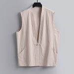Sleeveless Button Vest