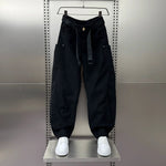 Casual Loose Elastic Waist Scimitar Trousers