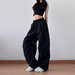 Retro Pleated Straight Wide-leg Pants