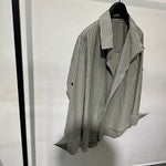 Striped Irregular Lapel Shirt