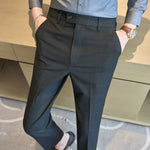 British Plaid Slim-fit Casual Trousers