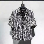 Retro Leopard Print Loose Casual Shirt