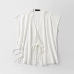 Slanted Collar Loose Vest