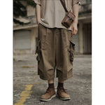 Large Pocket Cropped Casual Pants