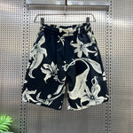 Cotton And Linen Printed Casual Pants