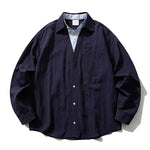 Casual Oversized Faux Two-piece Shirt