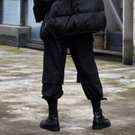 Dark Cropped Casual Pants