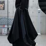 Loose Irregular Cropped Pants Hakama