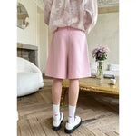 Pink Casual Cargo Shorts