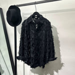 Cut-out Feather Tassels Loose Shirt