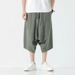 Stripe Lantern-shaped Loose-fitting Low-cut Baggy Pants