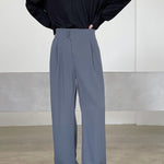 Casual Straight Drape Trousers