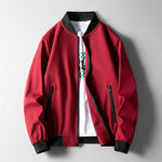 Stand Collar Zip Slip Pocket Baseball Jacket