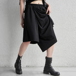 Elastic Waist Irregular Leg Loose Pants