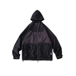 Color-blocked Large Pocket Shooded Windbreaker