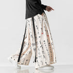 Calligraphy Print Culottes Hakama Pants