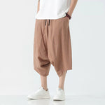 Stripe Lantern-shaped Loose-fitting Low-cut Baggy Pants