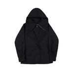 Large Lapel Hooded Retro Jacket