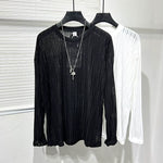 Hollow Loose Long-sleeved Shirt