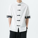 Retro Buttoned Cotton Linen Shirt