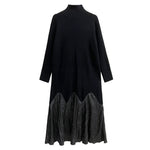 French Patchwork Knitted Dress