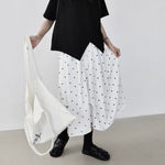 Womenâ€˜s 3D Pleated Irregular Polka Dot Midi Skirt