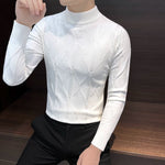 Mid-neck Slim-fit Knit Base Sweater