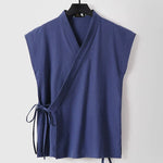 Slanted Collar Loose Vest