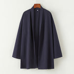 Loose cardigan cotton and linen Coat