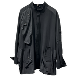 Loose Multi-pocket  Stand Collar Shirt