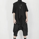 Dark Cotton Linen Lace Vest