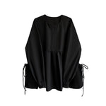 Vintage Drawstring Long Sleeve Shirt