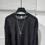 Hollow Loose Long-sleeved Shirt