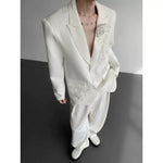 Embroidered 3D Floral Casual Blazer