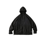 Color-blocked Large Pocket Shooded Windbreaker