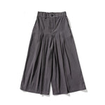 Retro Loose Wide-leg Pleated Skirt Pants