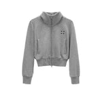 Double Zip Stand Collar Jacket