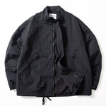 Workwear Loose Windproof Stand Collar Jacket
