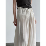 High-waisted Drawstring Pleated Culottes