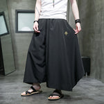 Loose Embroidered Irregular Culottes