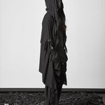 Black Cape Trench Coat Robe