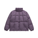 Solid Color High Collar Warm Down Jacket