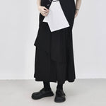 Irregular Multi-layered Strappy Wide-leg Pants Skirt
