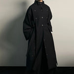 Black Windbreaker Draped Loose Jacket