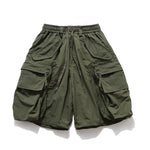 Large Pocket Zipper Casual Loose Shorts